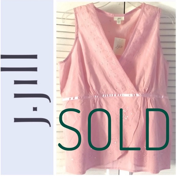 J. Jill Tops - SOLD - NEW J. JILL Faux WRAP Pink TOP  Blouse